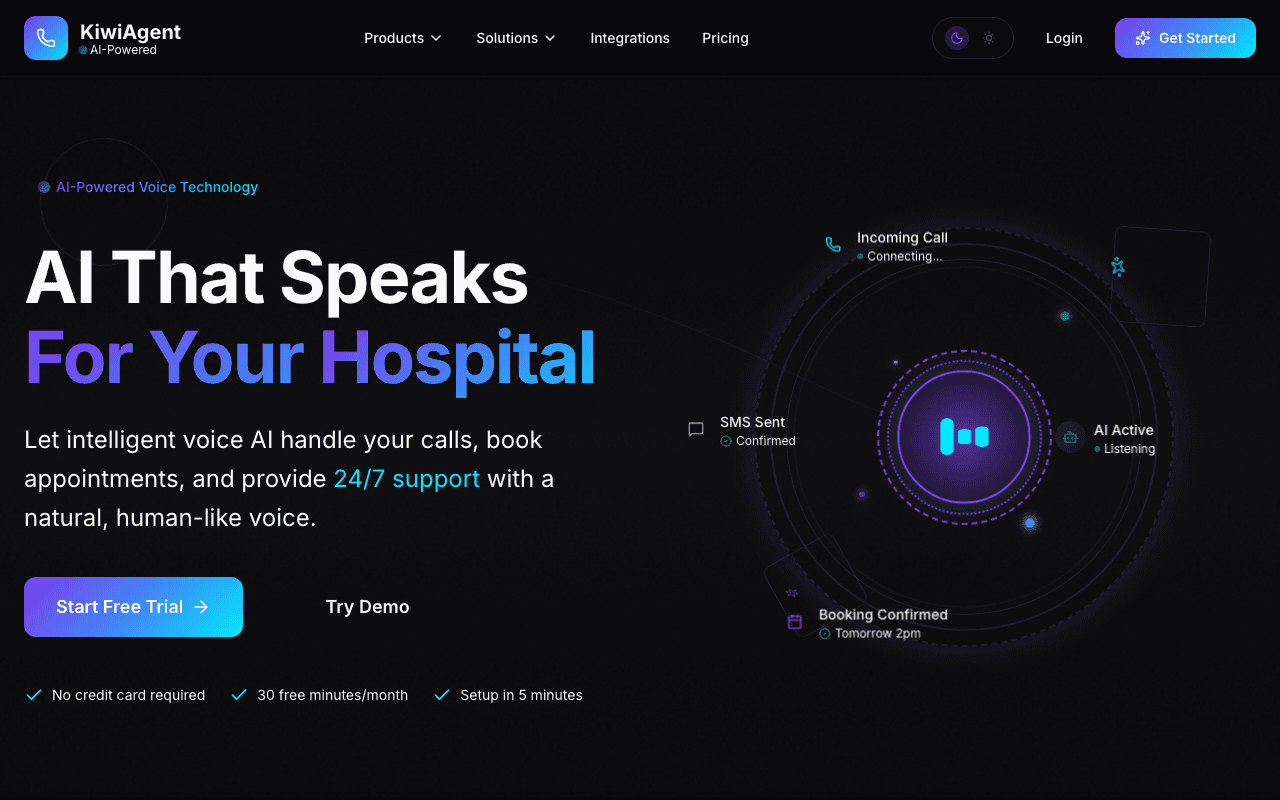 Kiwi Agent website designed by Go Digital - AI & SaaS website for NZ business