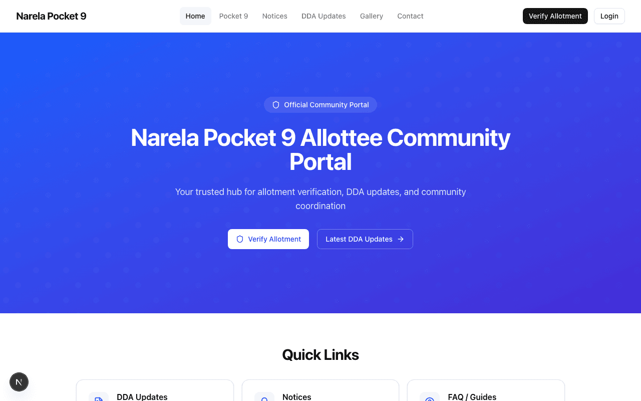 Narela Pocket 9 website designed by Go Digital - Community website for NZ business