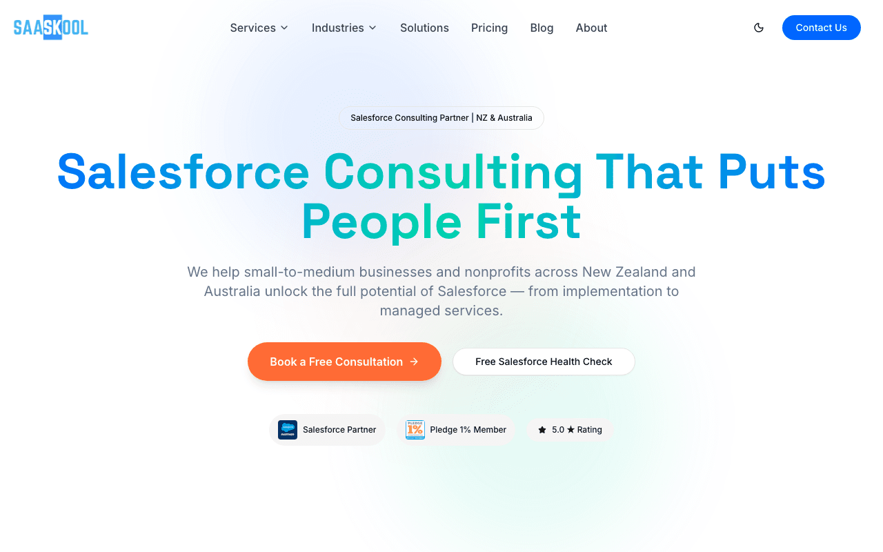 SaaSKool website designed by Go Digital - AI & SaaS website for NZ business